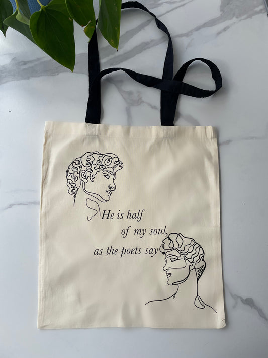 Achilles and Patroclus Tote Bag